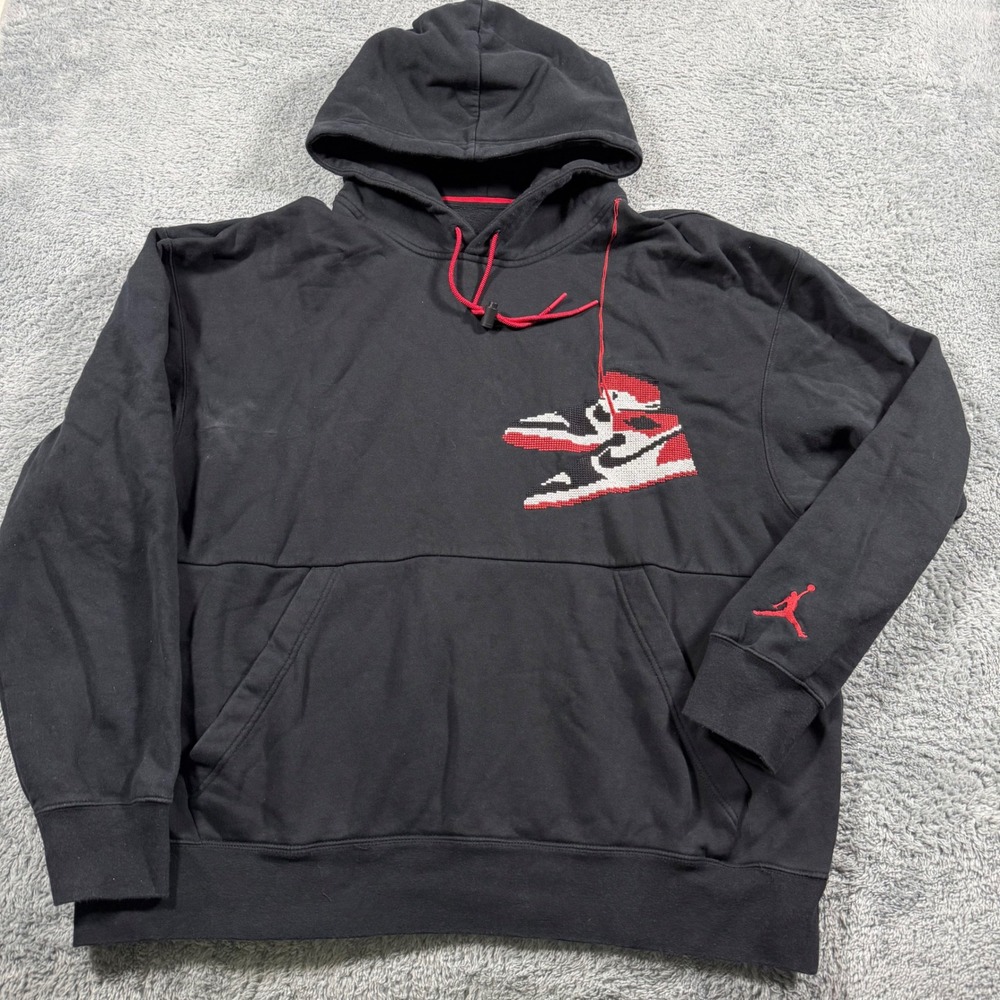 Jordan 1 Retro Jumpman Holiday Hoodie Stitch Standard‎ Fit Heavy Mens Size 2XL